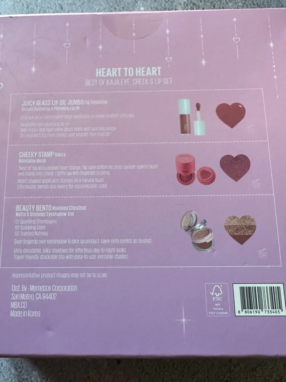 Limited-edition Heart to Heart: Best of Kaja Eye, Cheek & Lip Set Sealed New LTD